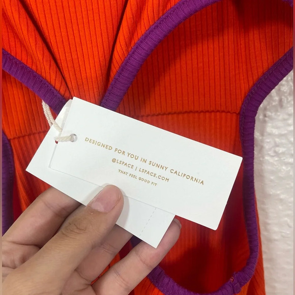 L*SPACE Libra Dress in Berry-Pimento NWT Women’s XS Party Coastal Beachy - Picture 6 of 16